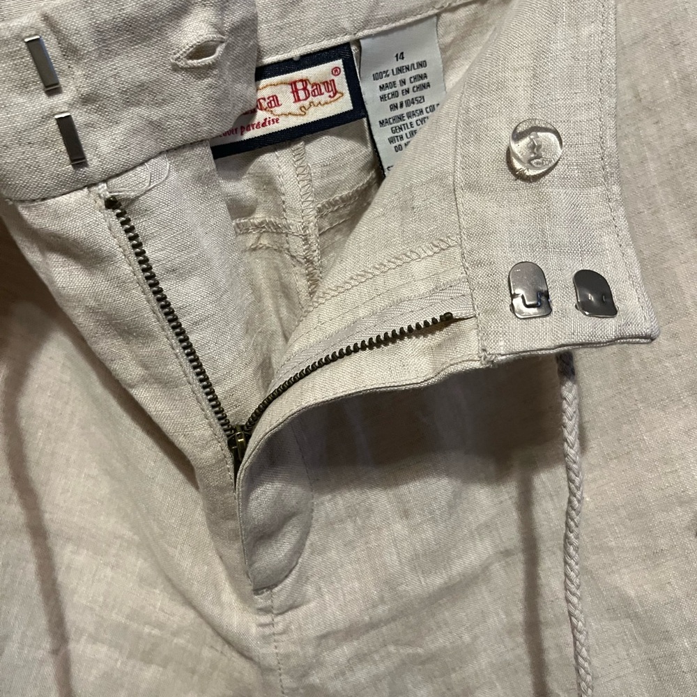 Jamaica Bay Women's Cream Cropped Pants - Picture 3 of 4